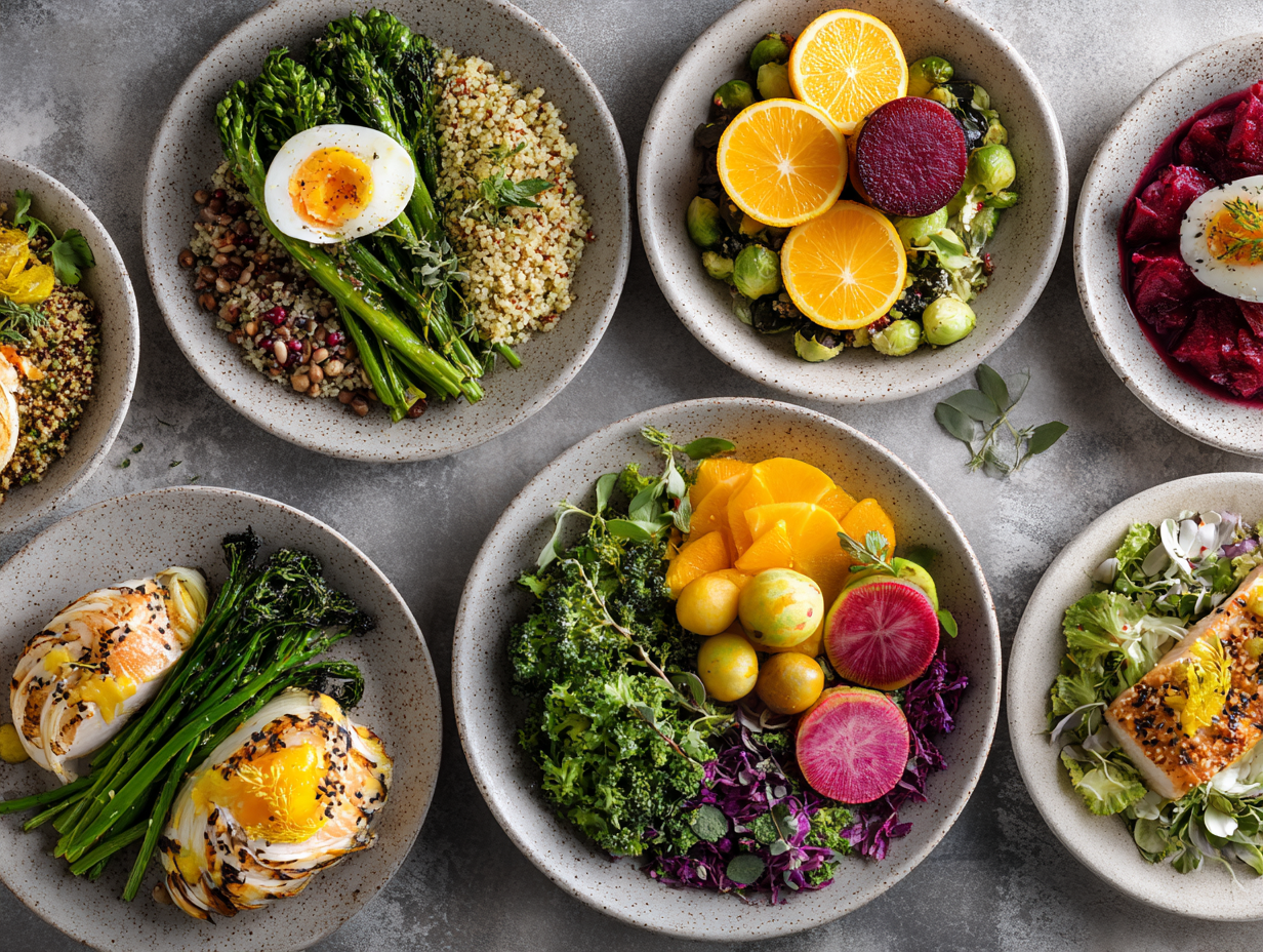 Ingrediente colorate și sănătoase pentru mese echilibrate